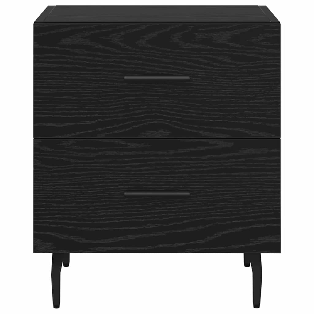 Armadio da Notte 2 pcs Rovere Nero 40 x 35 x 47,5 cm | homemem39
