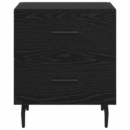 Armadio da Notte 2 pcs Rovere Nero 40 x 35 x 47,5 cm | homemem39