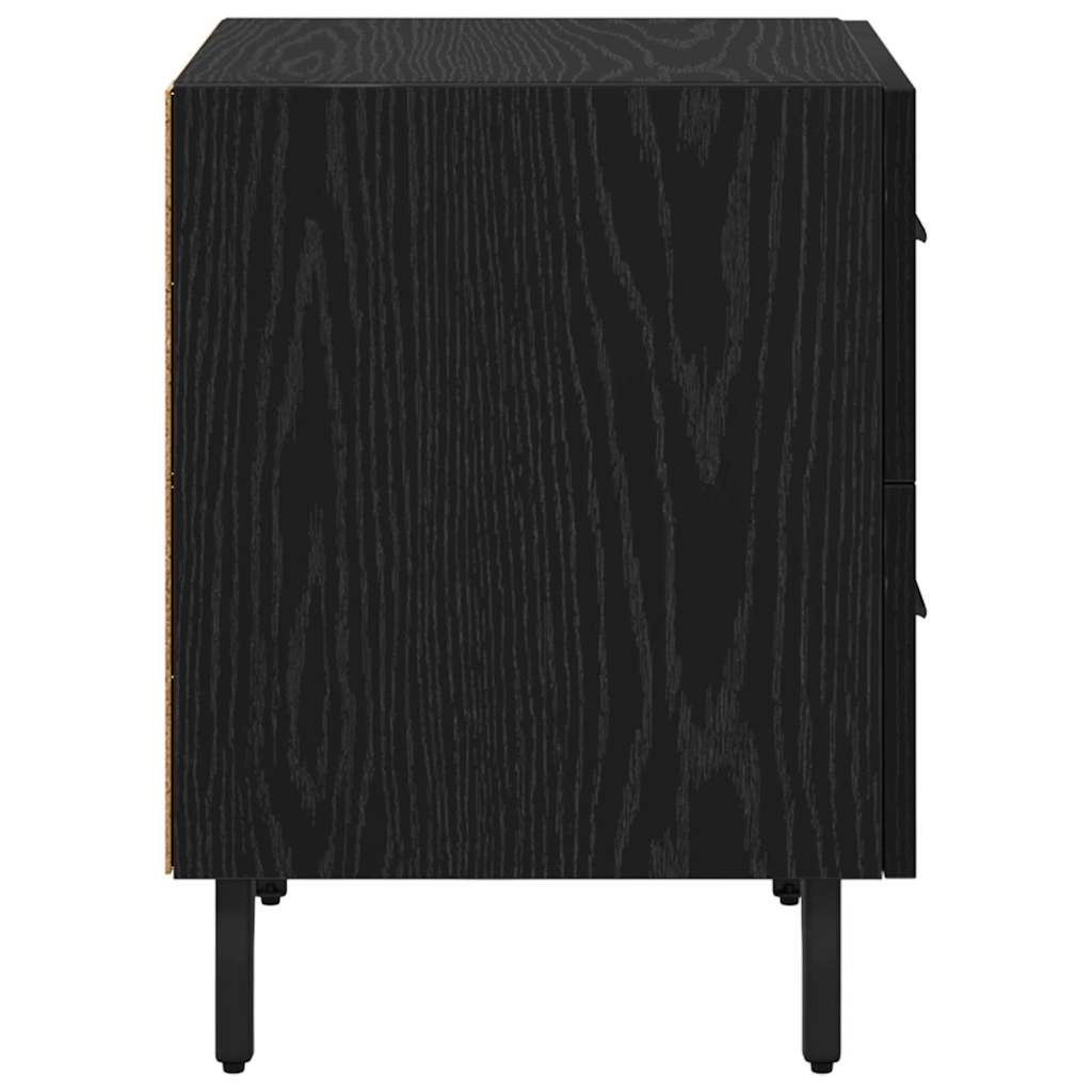 Armadio da Notte 2 pcs Rovere Nero 40 x 35 x 47,5 cm | homemem39