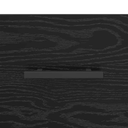 Armadio da Notte con cassetto Rovere Nero 40 x 35 x 47,5 cm | homemem39