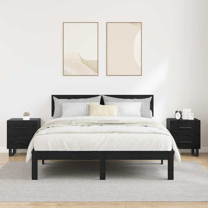 Armadio da Notte 2 pcs Rovere Nero 40 x 35 x 47,5 cm | homemem39