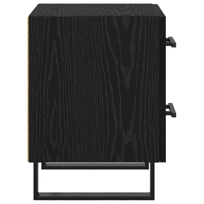 Armadio da Notte 2 pcs Rovere Nero 40 x 35 x 47,5 cm