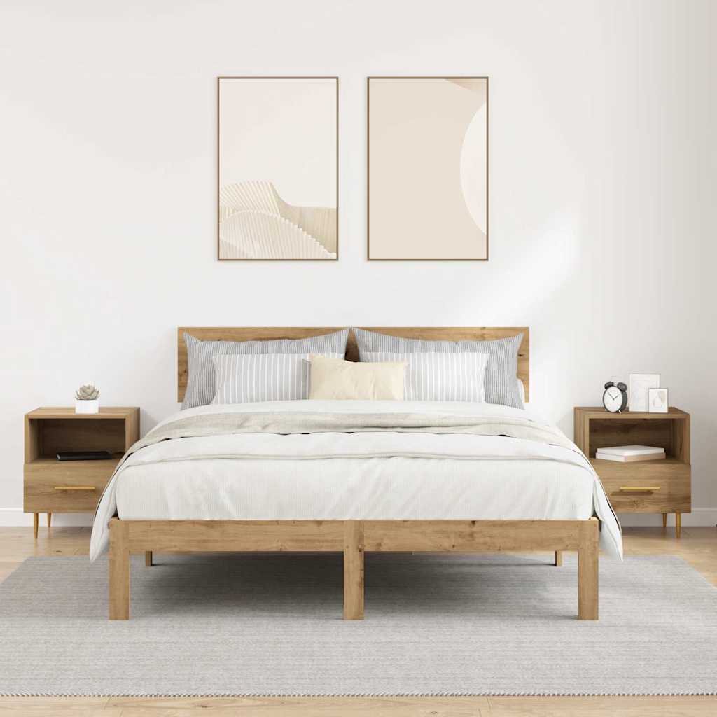 Comodino 2 pcs Marrone 40 x 35 x 47,5 cm Legno multistrato | homemem39