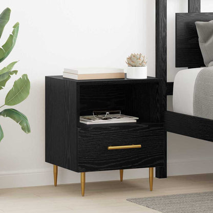 Comodino 2 pcs Nero 40 x 35 x 47,5 cm Legno multistrato | homemem39