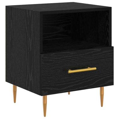 Comodino 2 pcs Nero 40 x 35 x 47,5 cm Legno multistrato | homemem39