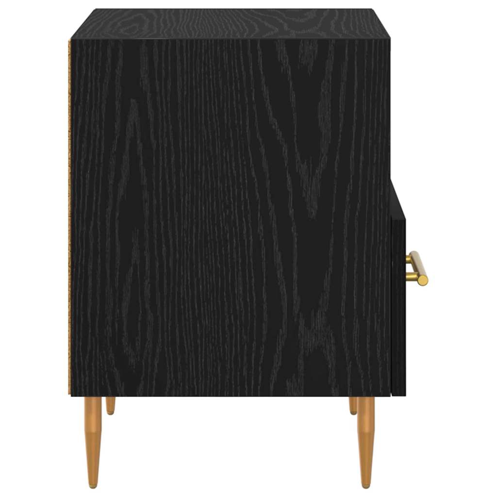 Comodino 2 pcs Nero 40 x 35 x 47,5 cm Legno multistrato | homemem39