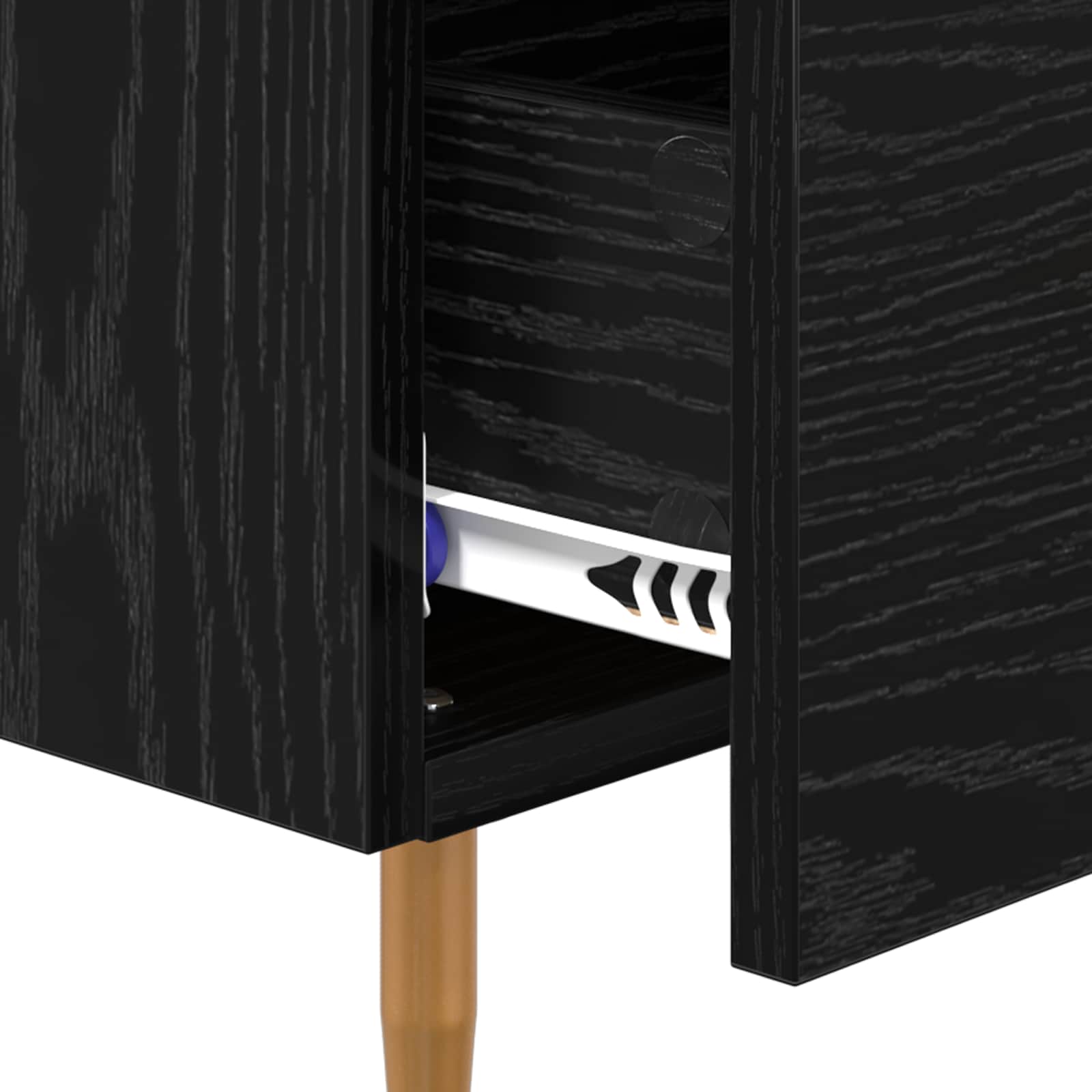 Armadio da Notte Rovere Nero 40 x 40 x 66 cm Legno multistrato | homemem39