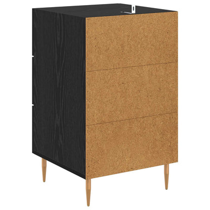Armadio da Notte Rovere Nero 40 x 40 x 66 cm Legno multistrato | homemem39
