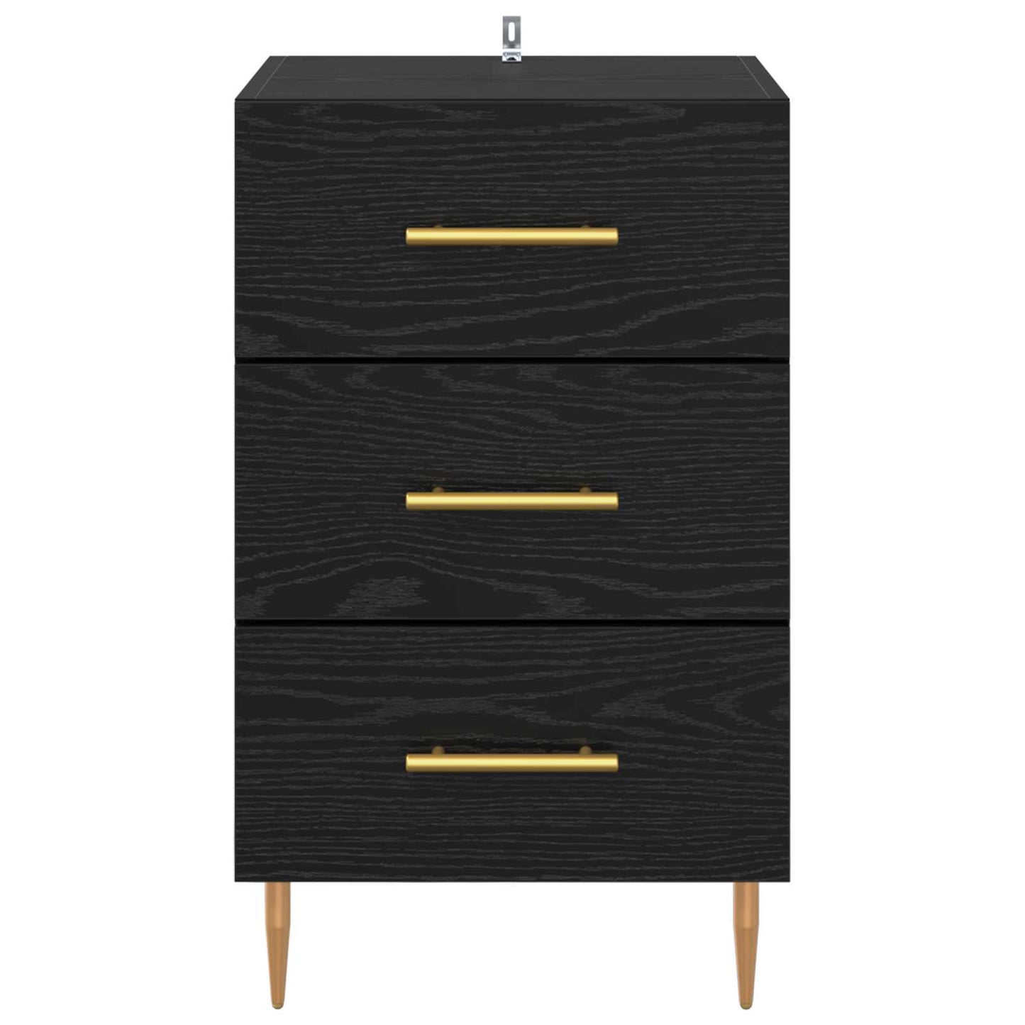 Armadio da Notte Rovere Nero 40 x 40 x 66 cm Legno multistrato | homemem39