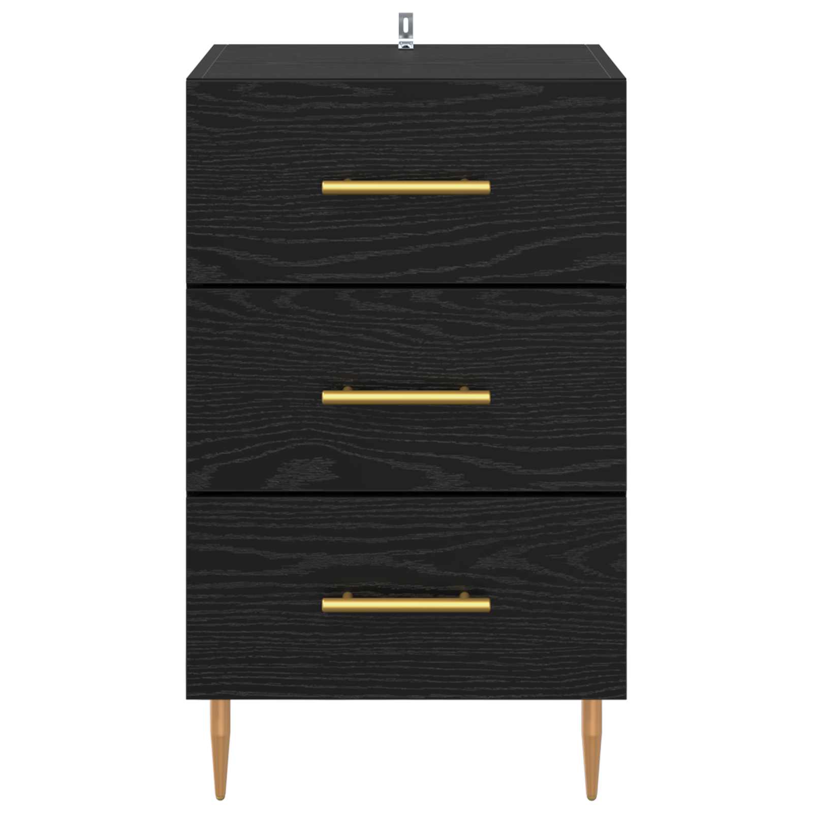 Armadio da Notte Rovere Nero 40 x 40 x 66 cm Legno multistrato | homemem39