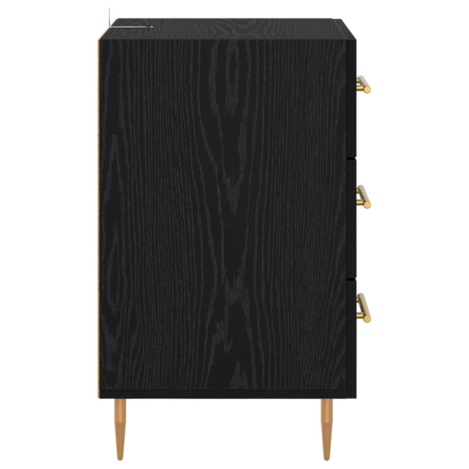 Armadio da Notte Rovere Nero 40 x 40 x 66 cm Legno multistrato | homemem39
