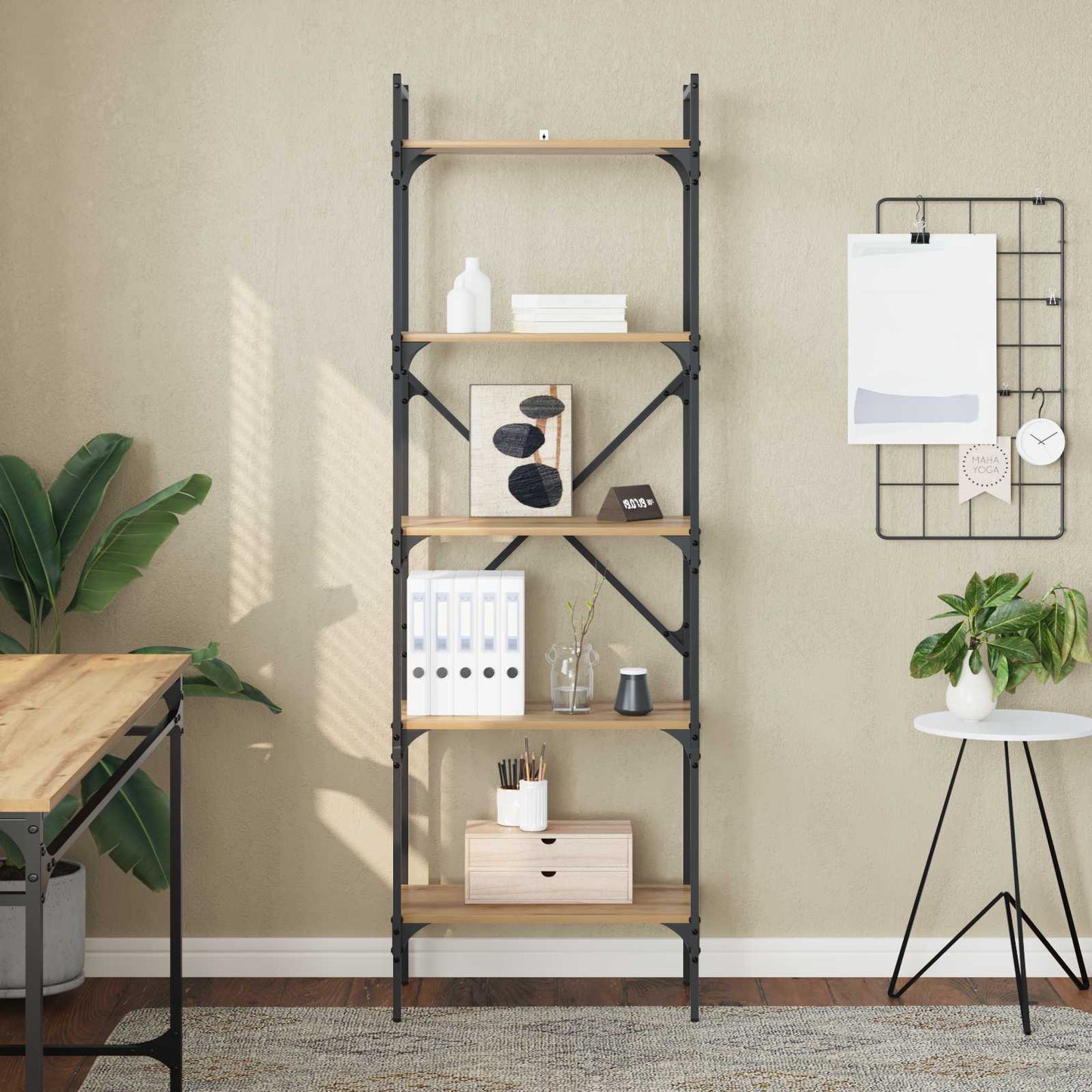 Libreria 5 livelli 56 x 32 x 174 cm Legno multistrato | homemem39