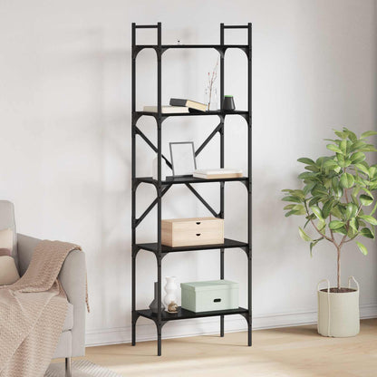 Libreria Rovere Nero 56 x 32 x 174 cm Legno multistrato | homemem39