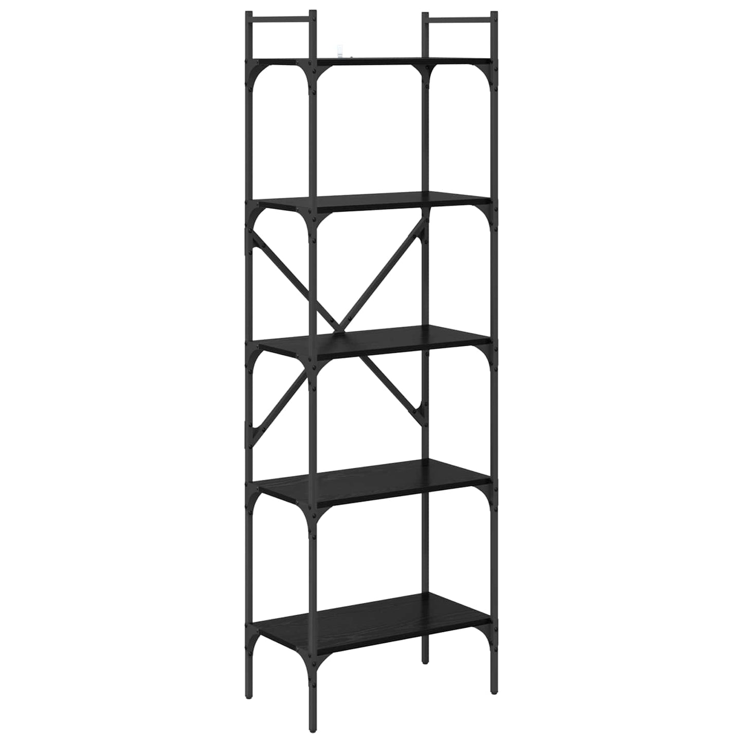 Libreria Rovere Nero 56 x 32 x 174 cm Legno multistrato | homemem39