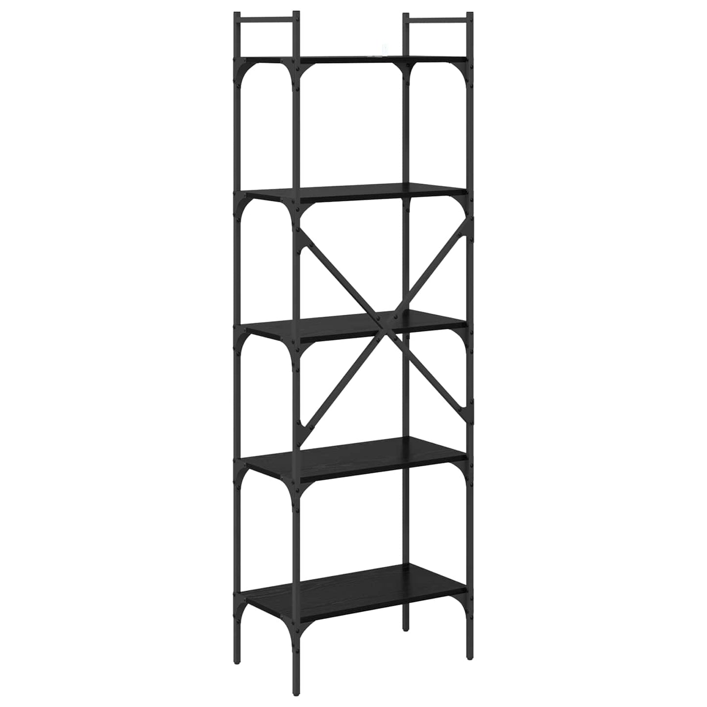 Libreria Rovere Nero 56 x 32 x 174 cm Legno multistrato | homemem39
