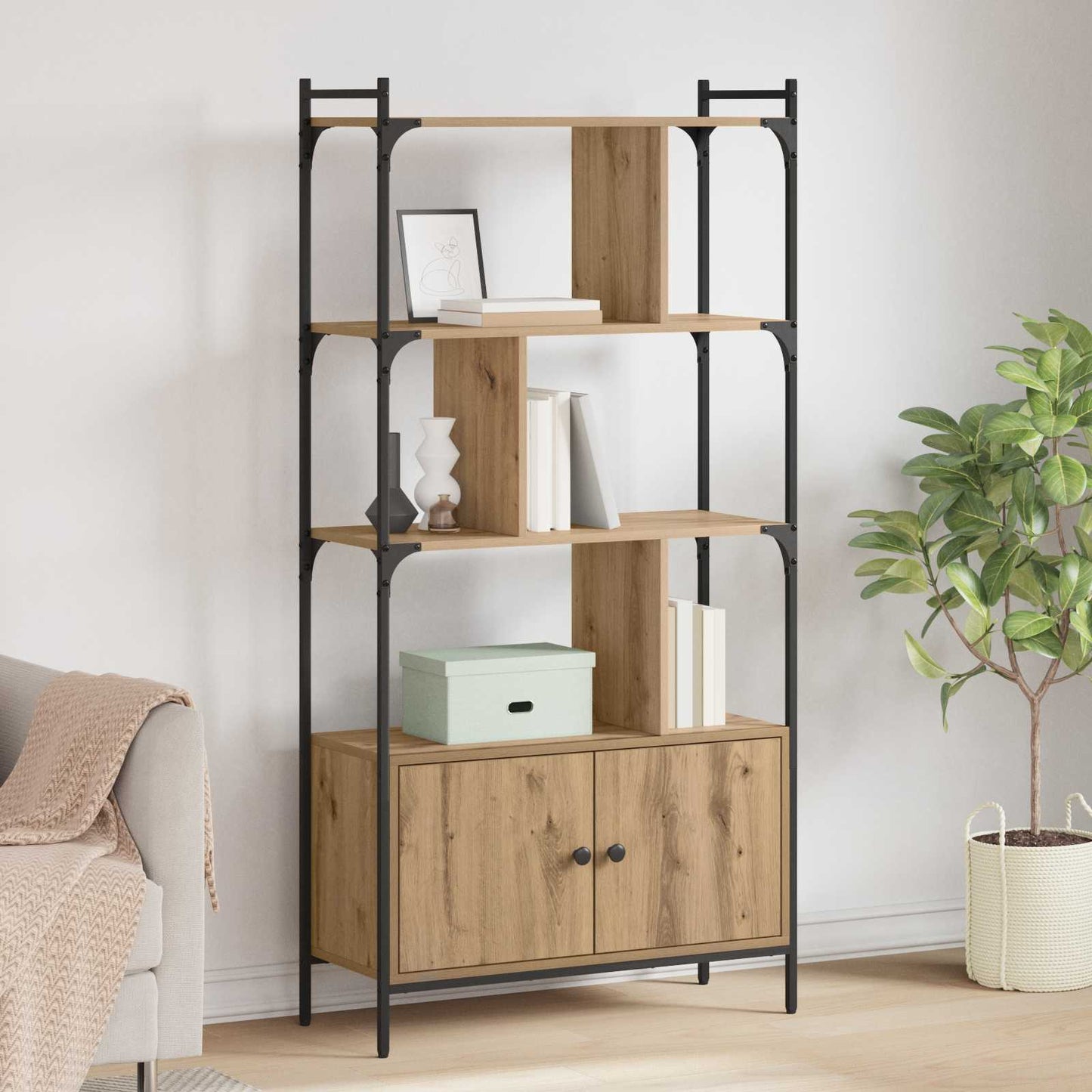 Libreria 6 livelli 76,5 x 30 x 154,5 cm Legno multistrato | homemem39