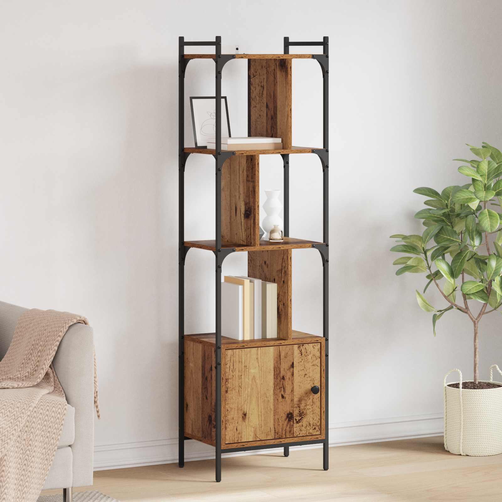 Libreria Legno vecchio 44,5 x 30 x 154,5 cm Legno multistrato | homemem39