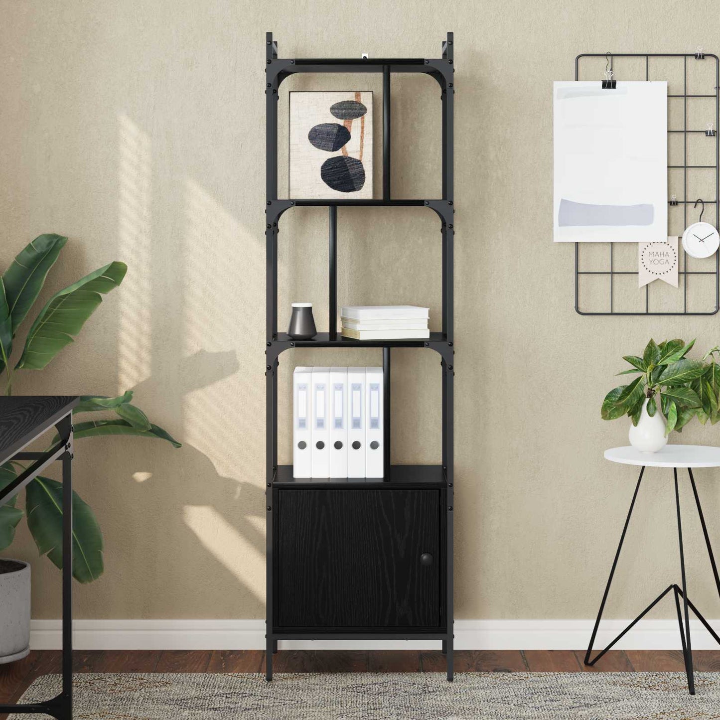 Libreria Rovere Nero 44,5 x 30 x 154,5 cm Legno multistrato | homemem39