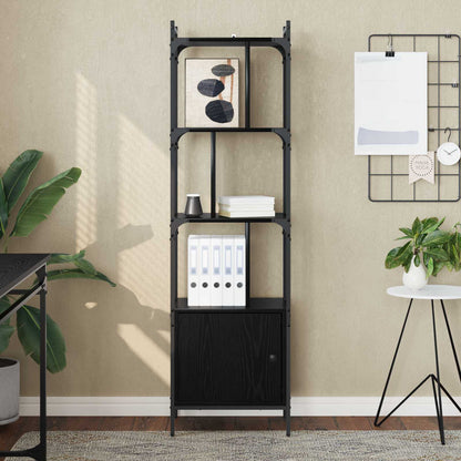 Libreria Rovere Nero 44,5 x 30 x 154,5 cm Legno multistrato | homemem39
