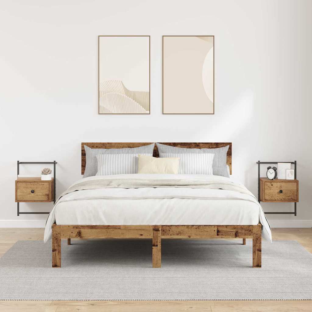 Armadio da Notte 2 pz Legno vecchio 35 x 30 x 51 cm | homemem39