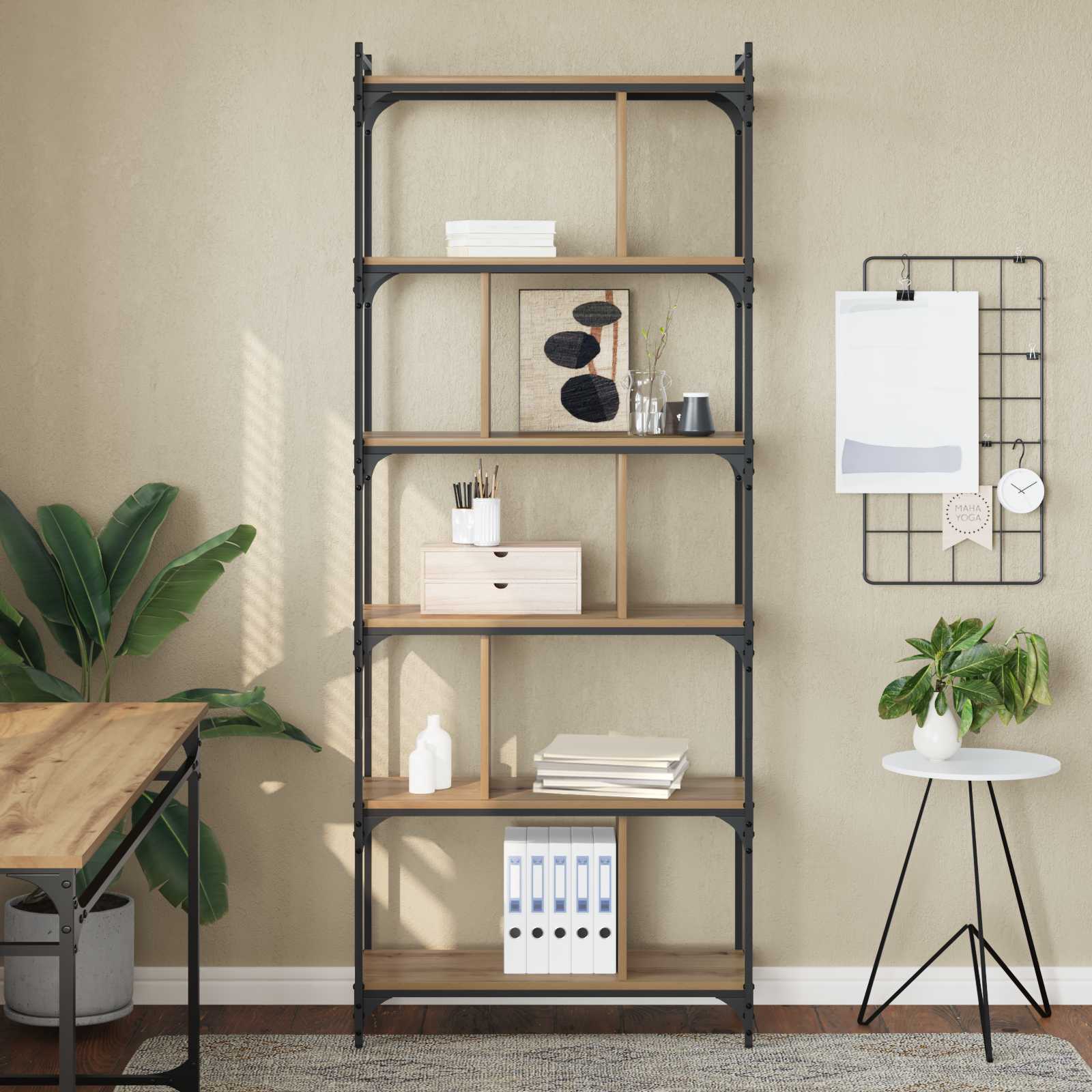 Libreria 5 livelli 76 x 32 x 192 cm Legno multistrato | homemem39