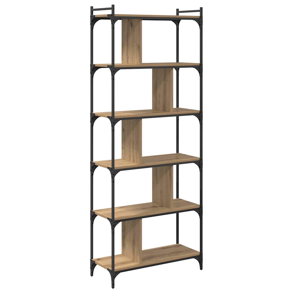 Libreria rovere artigianale 76 x 32 x 192 cm Legno multistrato