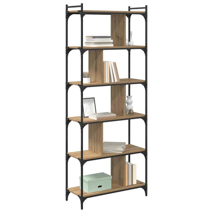 Libreria rovere artigianale 76 x 32 x 192 cm Legno multistrato