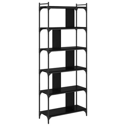 Libreria Rovere nero 76 x 32 x 192 cm Legno multistrato | homemem39