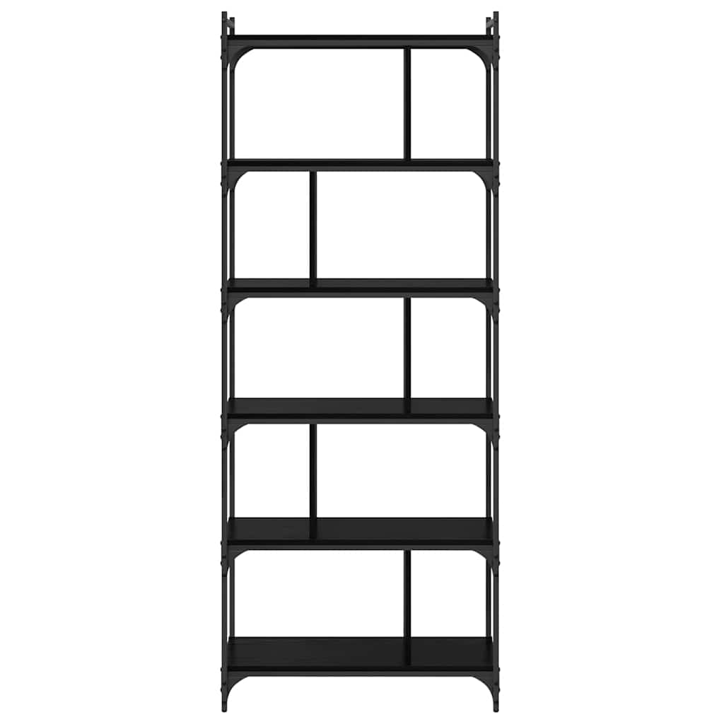 Libreria Rovere nero 76 x 32 x 192 cm Legno multistrato