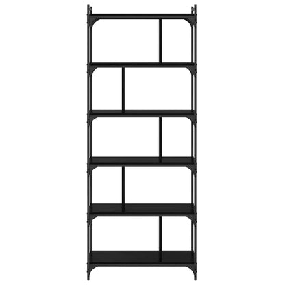Libreria Rovere nero 76 x 32 x 192 cm Legno multistrato