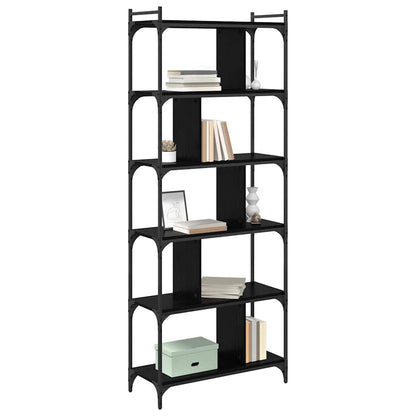 Libreria Rovere nero 76 x 32 x 192 cm Legno multistrato