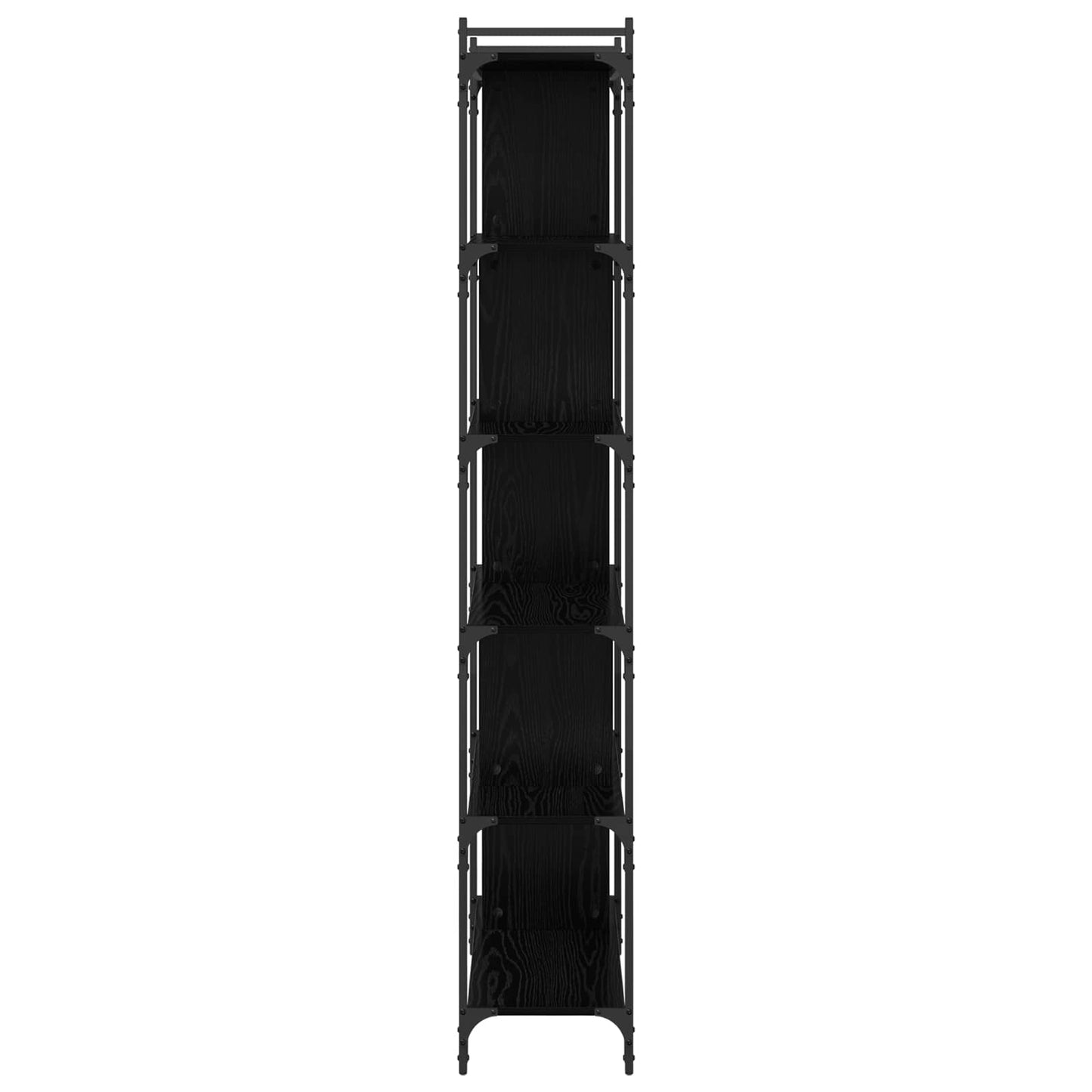 Libreria Rovere nero 76 x 32 x 192 cm Legno multistrato | homemem39