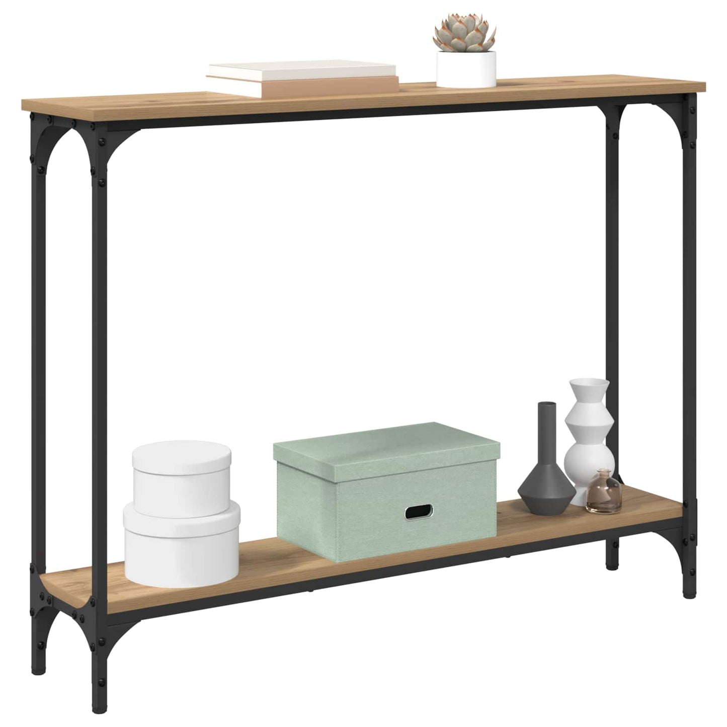 Tavolo consolle Rovere artigianale 100 x 22,5 x 75 cm | homemem39