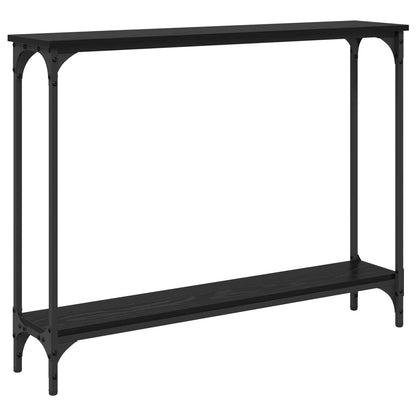Tavolo consolle con lo scaffale Rovere Nero 100 x 22,5 x 75 cm | homemem39