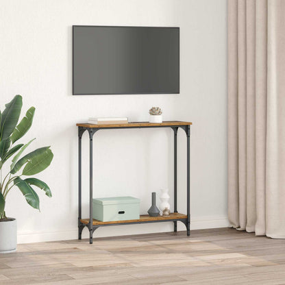 Tavolo consolle con lo scaffale Legno vecchio 75 x 22,5 x 75 cm | homemem39