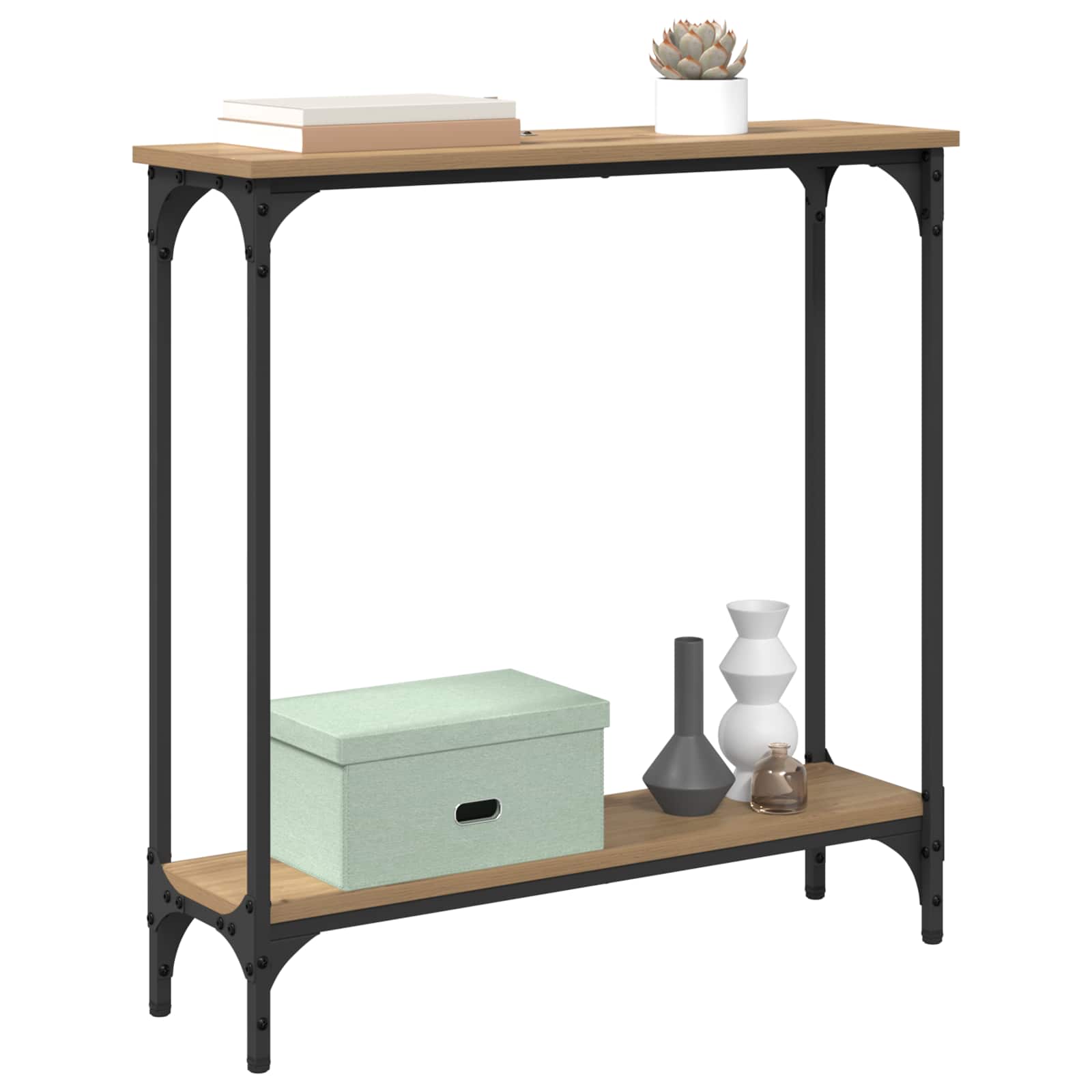 Tavolo consolle Rovere artigianale 75 x 22,5 x 75 cm | homemem39