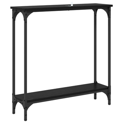 Tavolo consolle Rovere Nero 75 x 22,5 x 75 cm Legno multistrato | homemem39