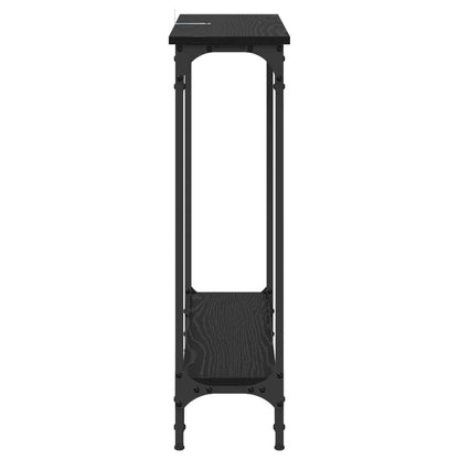 Tavolo consolle Rovere Nero 75 x 22,5 x 75 cm Legno multistrato | homemem39