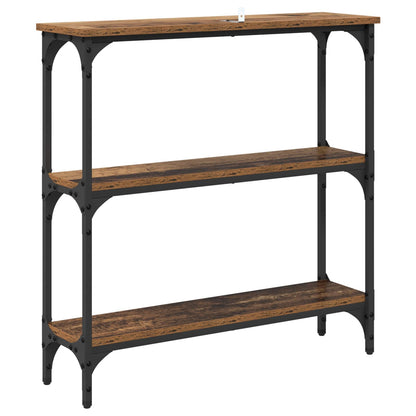 Tavolo consolle con lo scaffale Legno vecchio 75 x 22,5 x 75 cm | homemem39