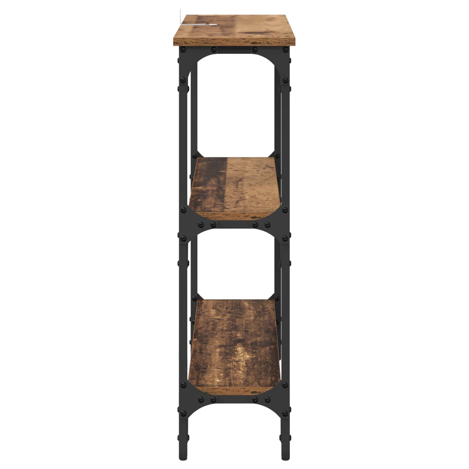 Tavolo consolle con lo scaffale Legno vecchio 75 x 22,5 x 75 cm | homemem39