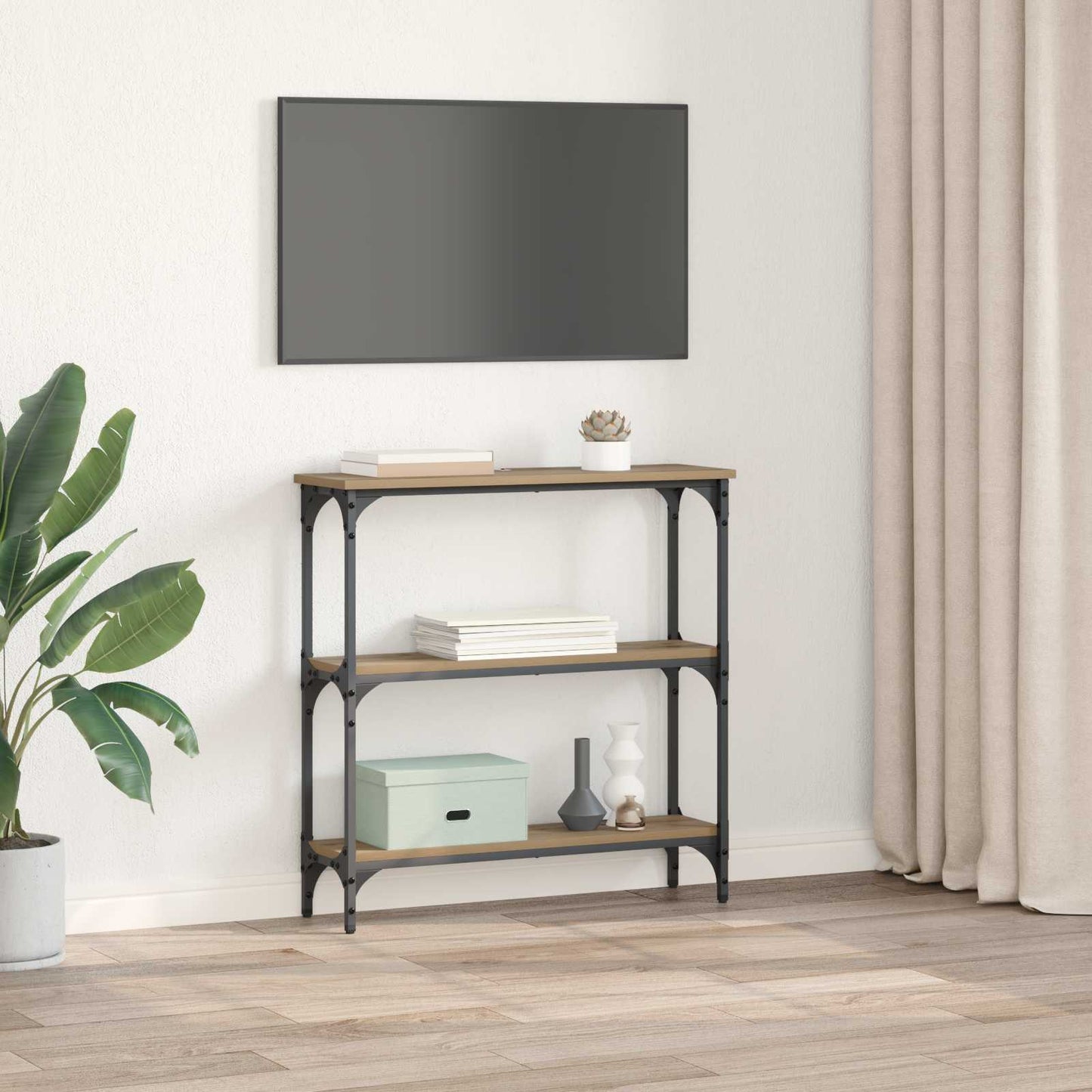 Tavolo consolle Rovere artigianale 75 x 22,5 x 75 cm | homemem39