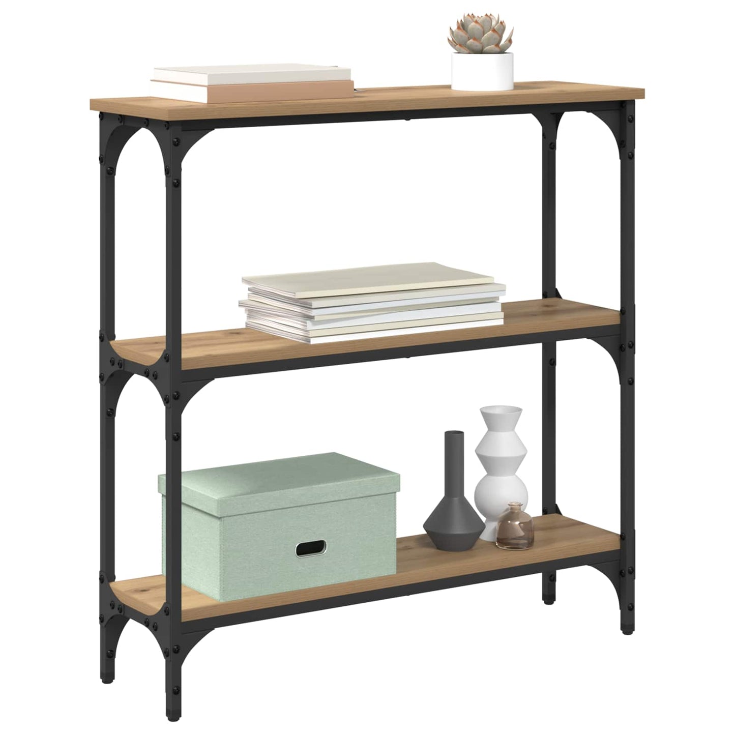 Tavolo consolle Rovere artigianale 75 x 22,5 x 75 cm | homemem39