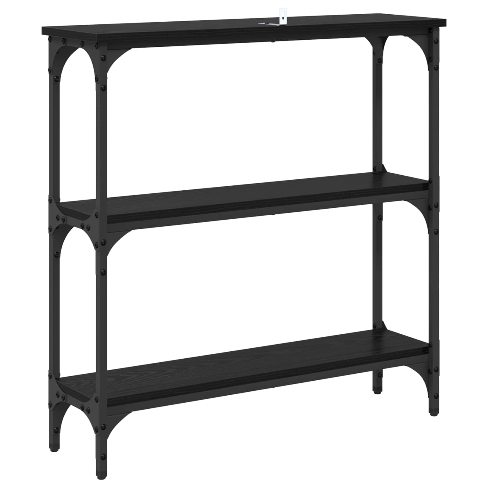 Tavolo consolle Rovere Nero 75 x 22,5 x 75 cm Legno multistrato | homemem39