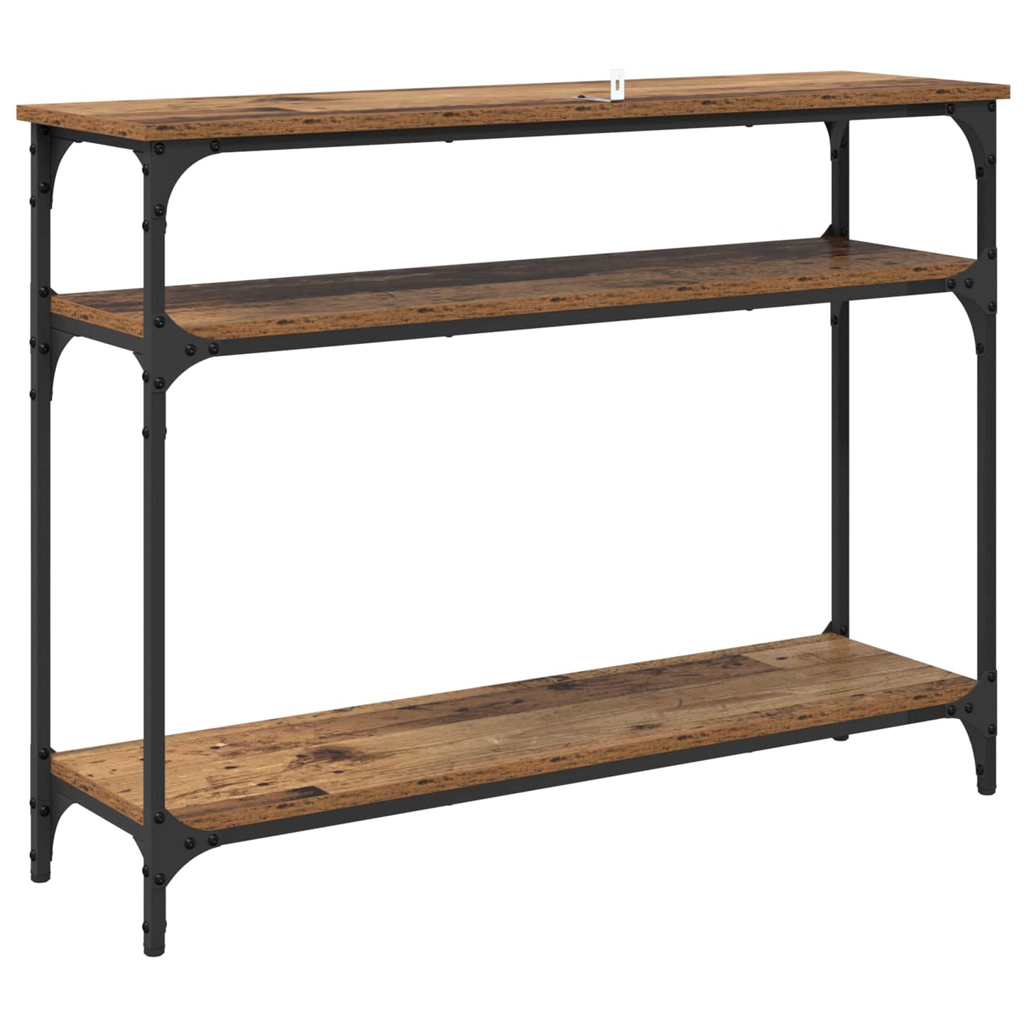 Tavolo consolle con lo scaffale Legno vecchio 100 x 29 x 75 cm | homemem39