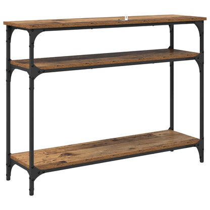 Tavolo consolle con lo scaffale Legno vecchio 100 x 29 x 75 cm | homemem39