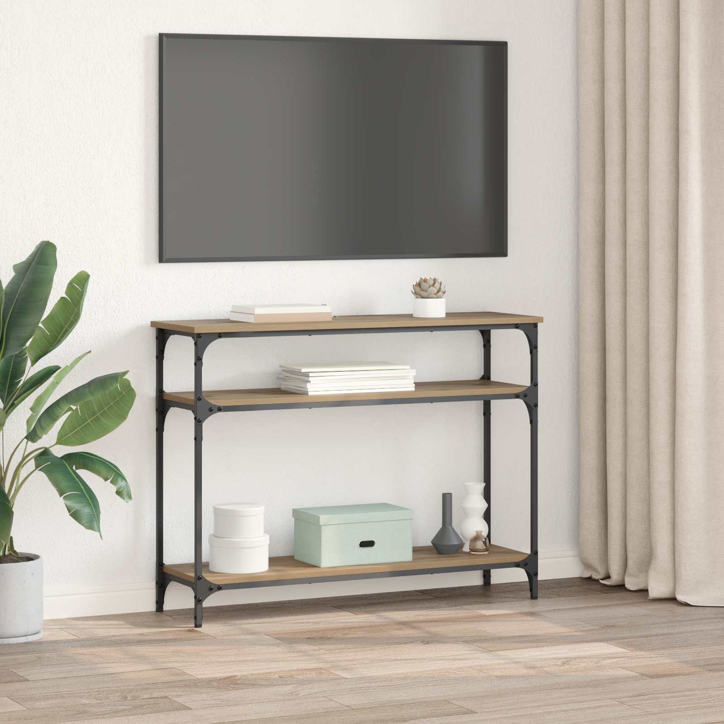 Tavolo consolle Rovere artigianale 100 x 29 x 75 cm | homemem39