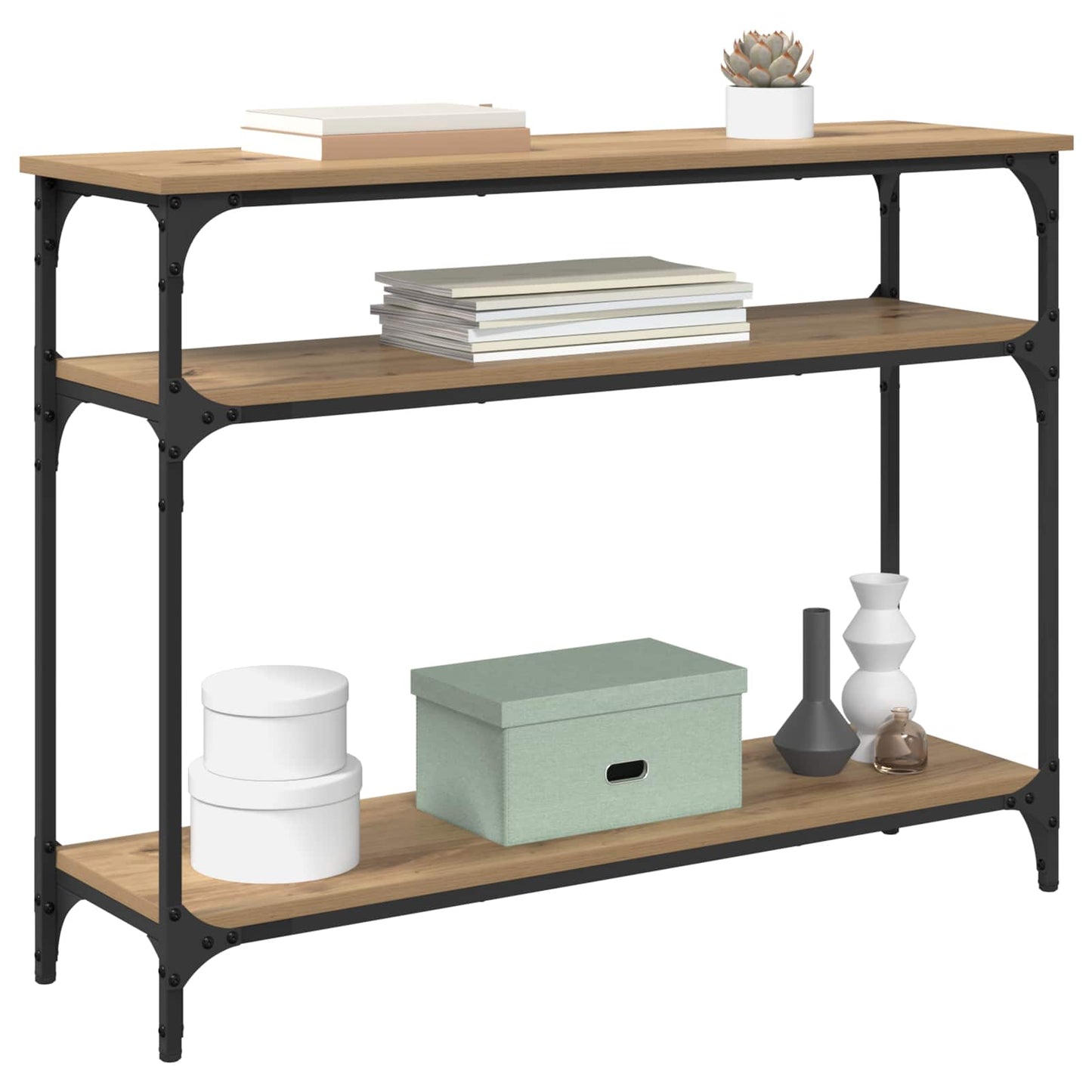 Tavolo consolle Rovere artigianale 100 x 29 x 75 cm | homemem39