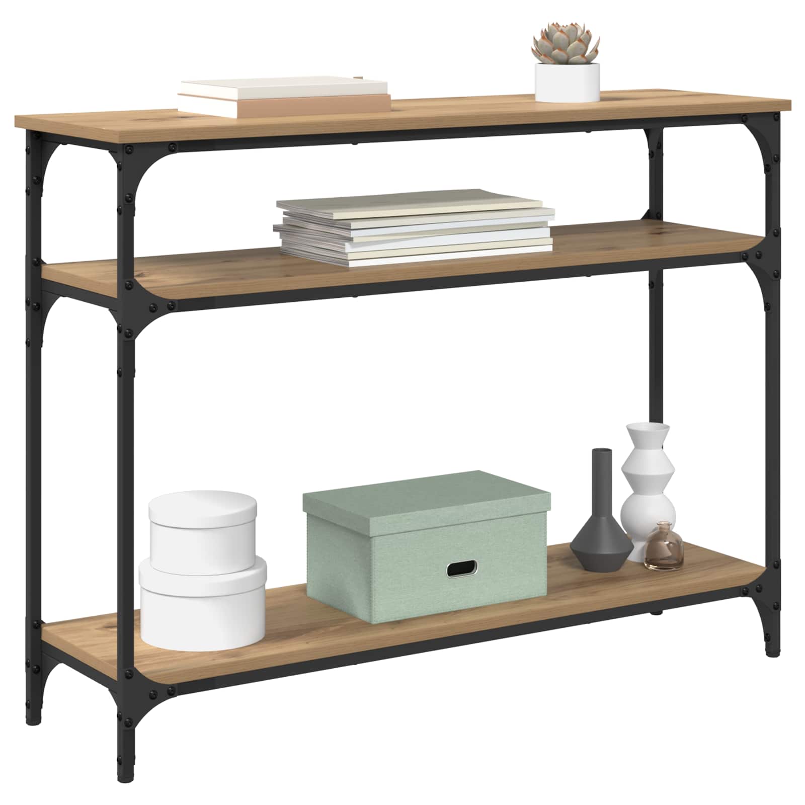 Tavolo consolle Rovere artigianale 100 x 29 x 75 cm | homemem39