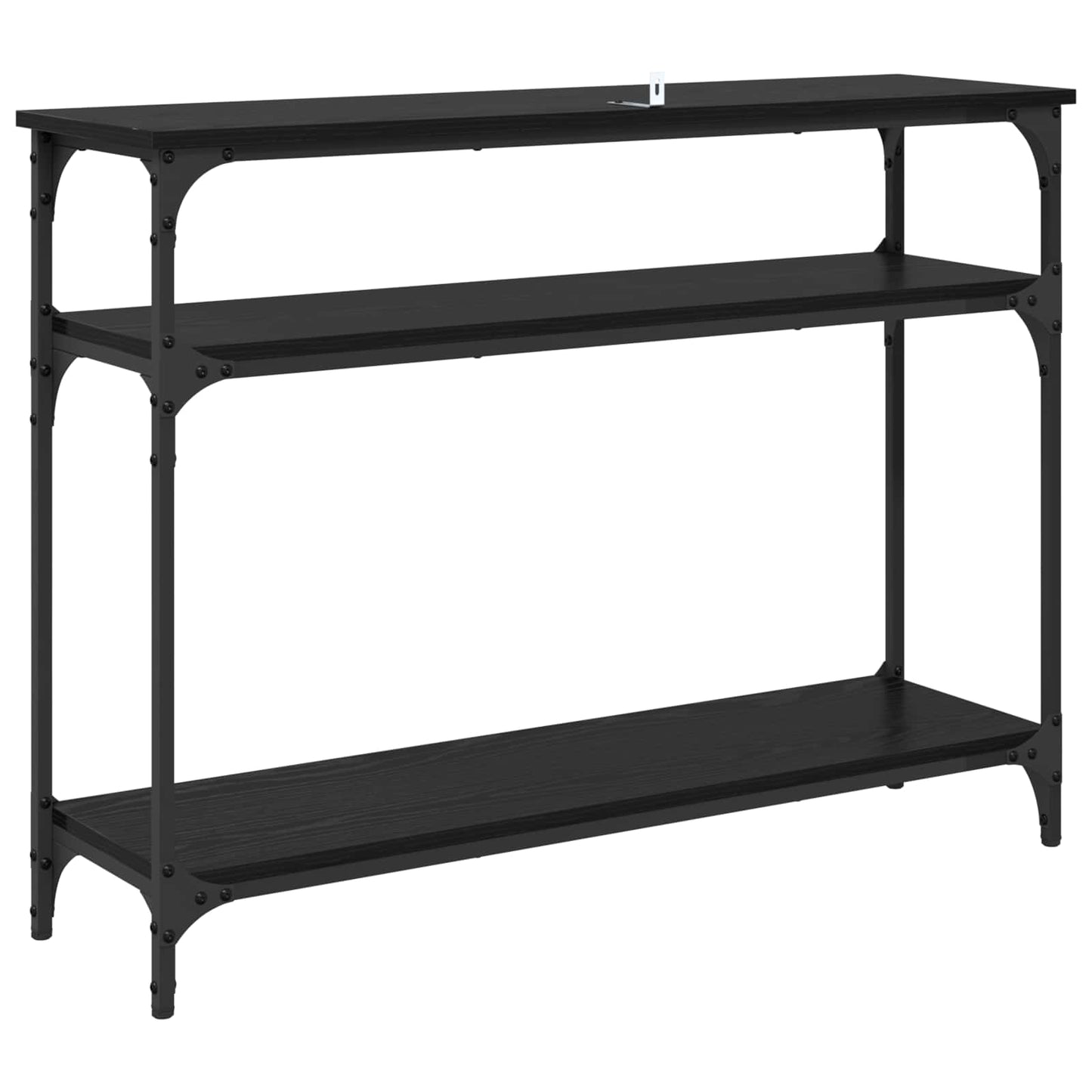 Tavolo consolle Rovere Nero 100 x 29 x 75 cm Legno multistrato
