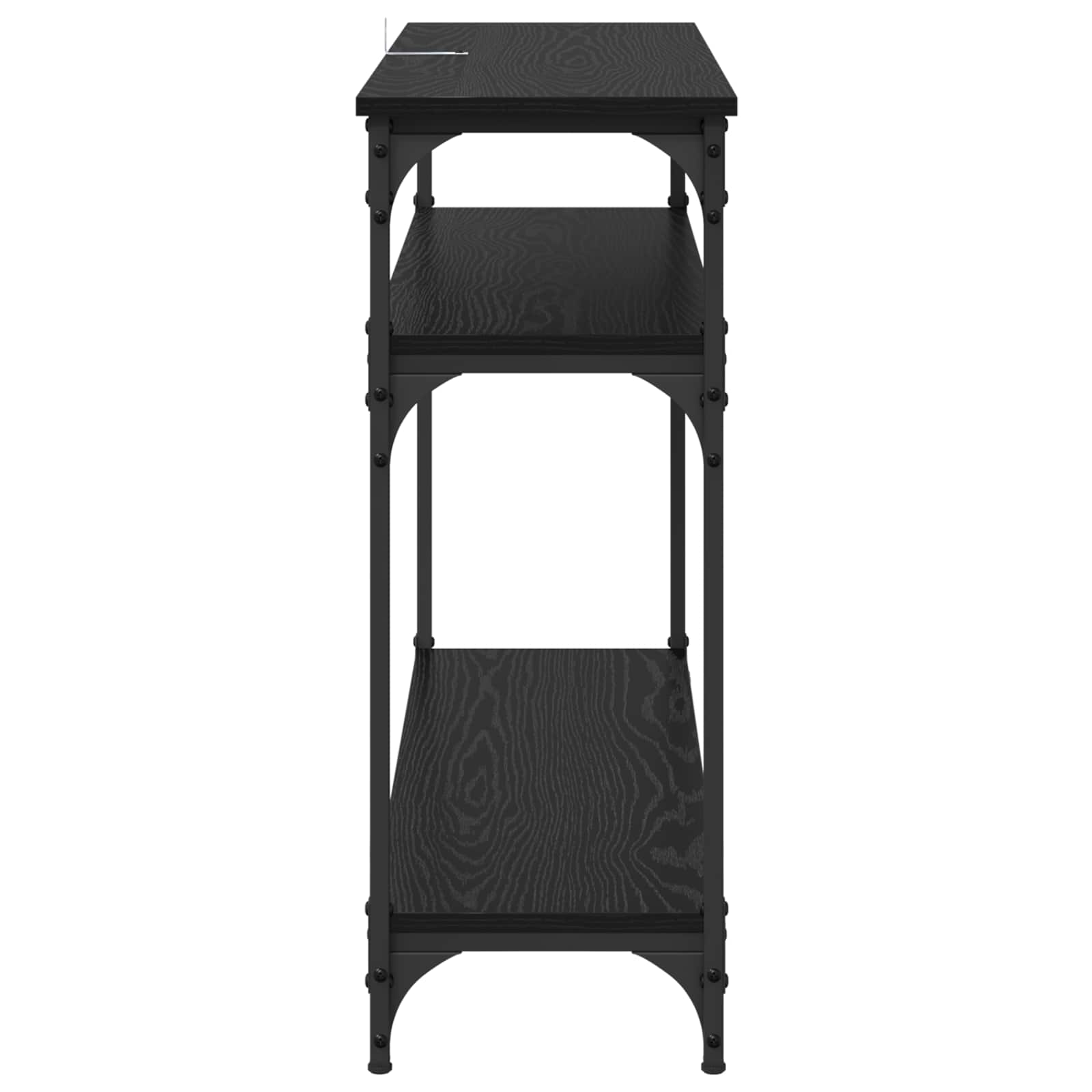 Tavolo consolle Rovere Nero 100 x 29 x 75 cm Legno multistrato | homemem39